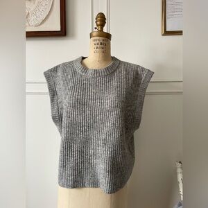 ICONE Gray Ribbed Knit Sweater